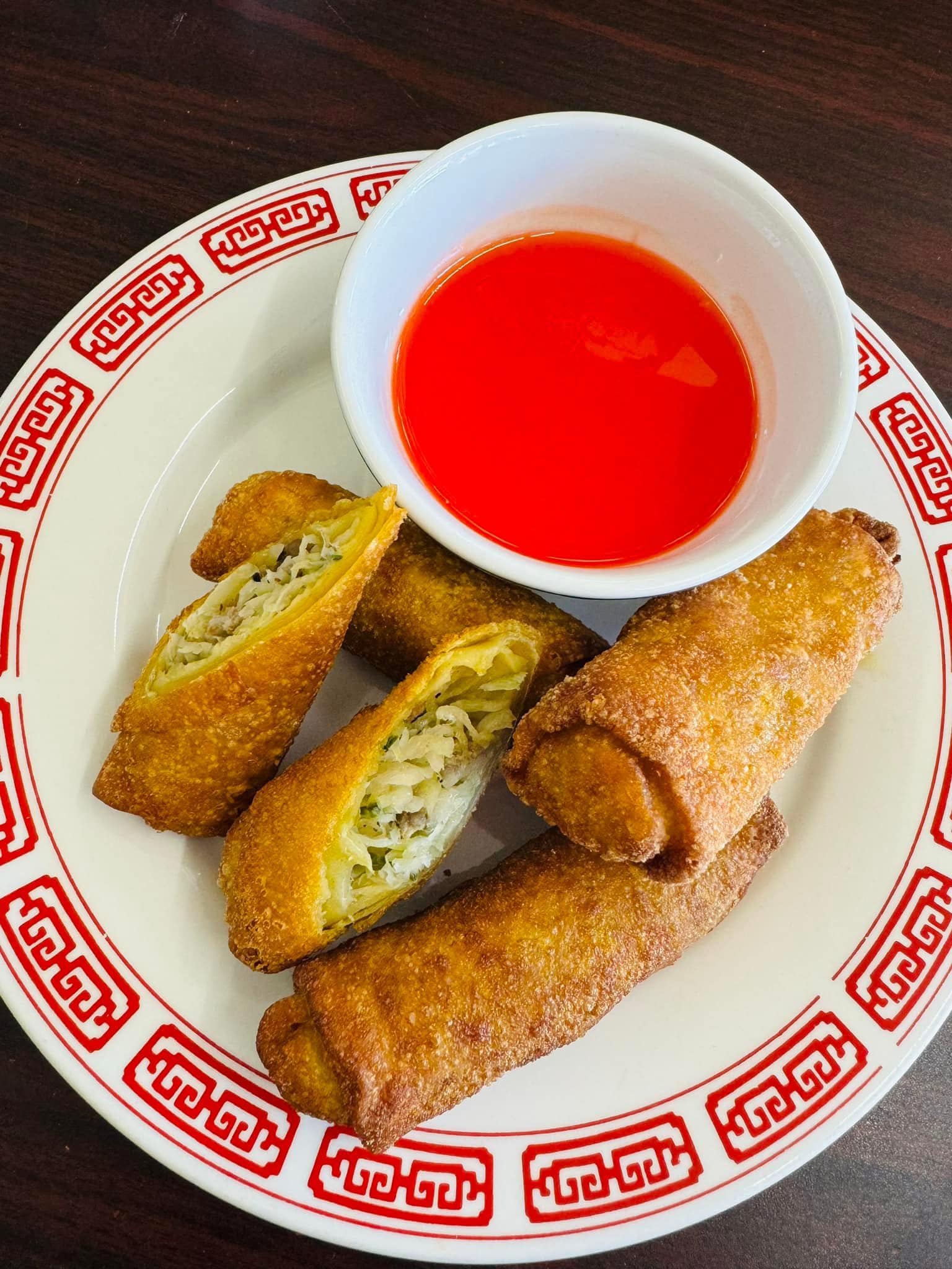 egg rolls close up