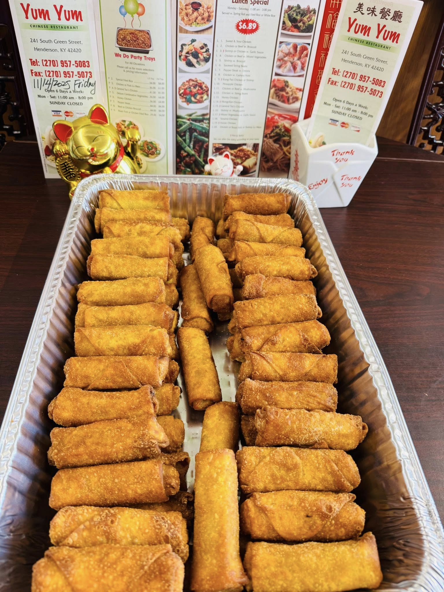 fresh pork egg rolls
